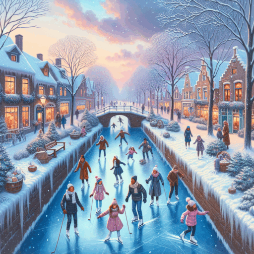 Patinaje sobre hielo en los canales.